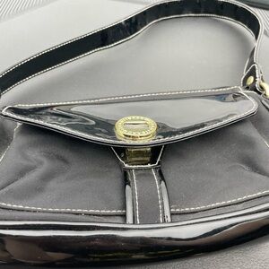 Isaac mizrahi black mini leather purse